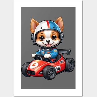 Cute Dog Racer Posters and Art
